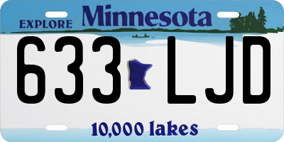 MN license plate 633LJD