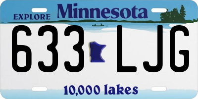 MN license plate 633LJG