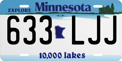 MN license plate 633LJJ