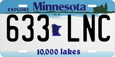 MN license plate 633LNC