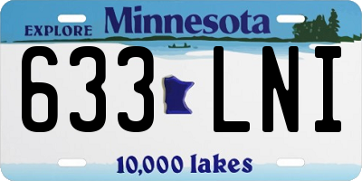 MN license plate 633LNI