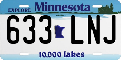 MN license plate 633LNJ
