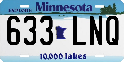 MN license plate 633LNQ