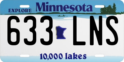MN license plate 633LNS