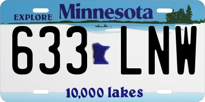 MN license plate 633LNW