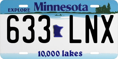 MN license plate 633LNX