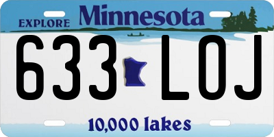 MN license plate 633LOJ