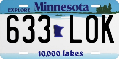 MN license plate 633LOK