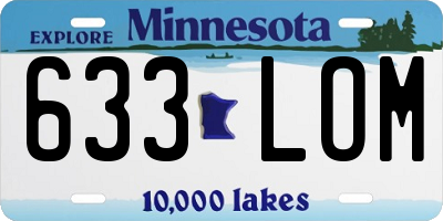 MN license plate 633LOM