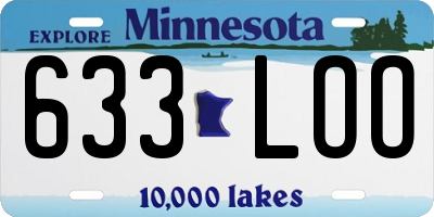 MN license plate 633LOO