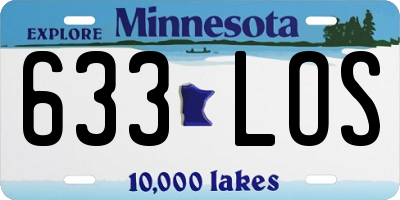MN license plate 633LOS