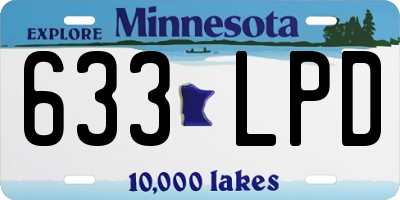 MN license plate 633LPD