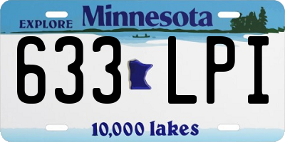 MN license plate 633LPI