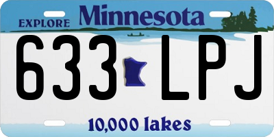 MN license plate 633LPJ