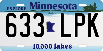 MN license plate 633LPK