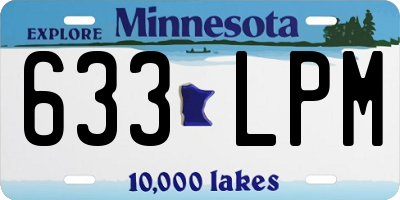 MN license plate 633LPM