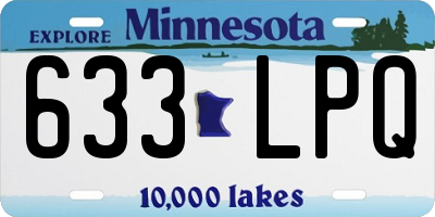 MN license plate 633LPQ