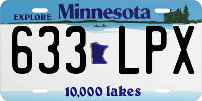 MN license plate 633LPX
