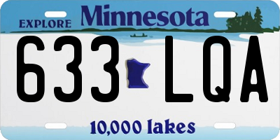 MN license plate 633LQA