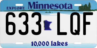 MN license plate 633LQF