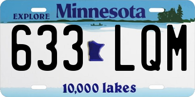 MN license plate 633LQM