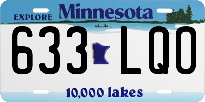 MN license plate 633LQO