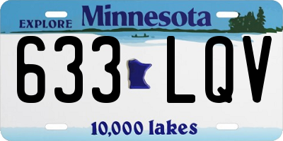 MN license plate 633LQV