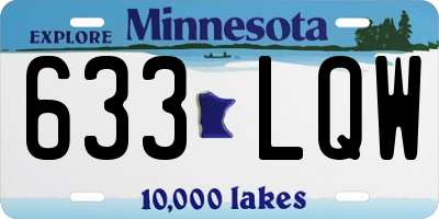 MN license plate 633LQW