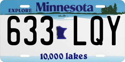 MN license plate 633LQY