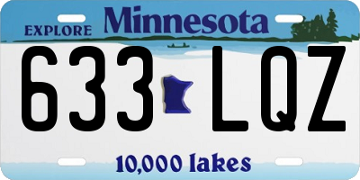 MN license plate 633LQZ