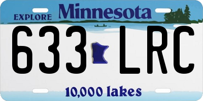 MN license plate 633LRC