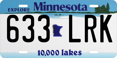 MN license plate 633LRK