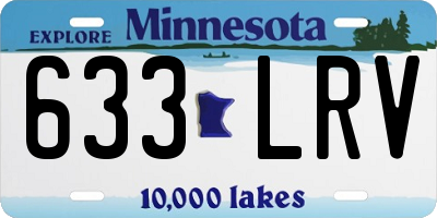 MN license plate 633LRV