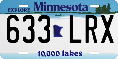 MN license plate 633LRX