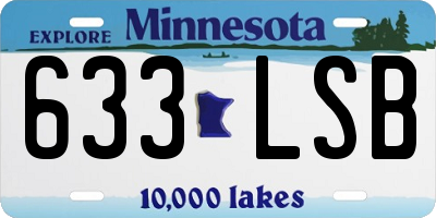MN license plate 633LSB