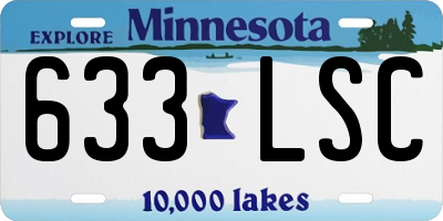 MN license plate 633LSC