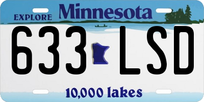 MN license plate 633LSD