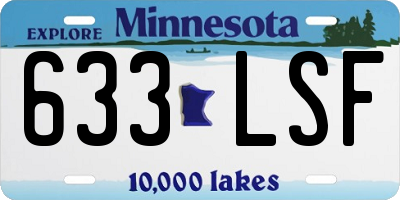 MN license plate 633LSF