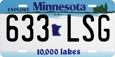 MN license plate 633LSG