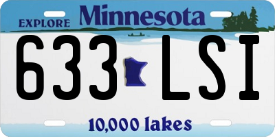 MN license plate 633LSI