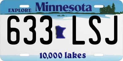 MN license plate 633LSJ