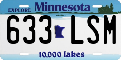 MN license plate 633LSM