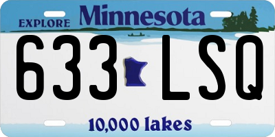 MN license plate 633LSQ