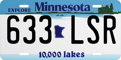 MN license plate 633LSR