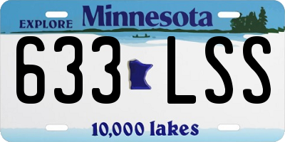 MN license plate 633LSS