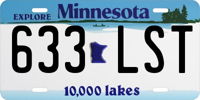 MN license plate 633LST