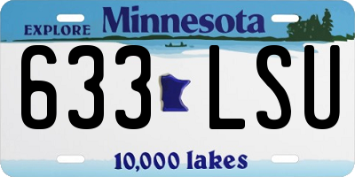 MN license plate 633LSU
