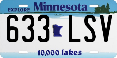 MN license plate 633LSV