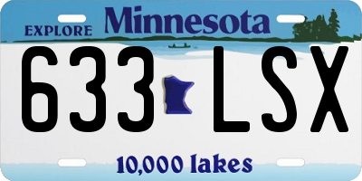 MN license plate 633LSX