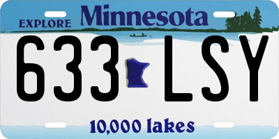 MN license plate 633LSY